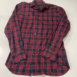 Banana Republic Red and Black Plaid Shirt